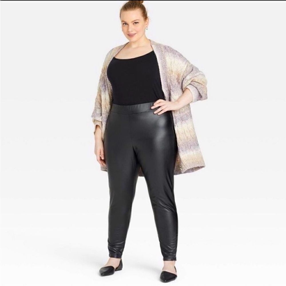 [ava & viv] faux leather leggings